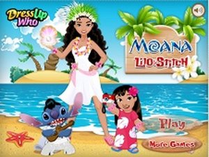 Moana Lilo and Stitch Dress Up Game