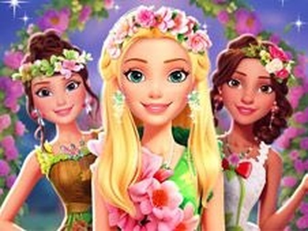 Ellie and Friends Floral Outfits Dress Up Game