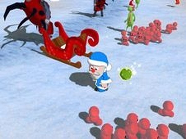 Snowman Crowd Christmas Arcade