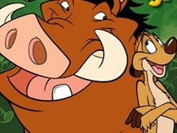 Timon and Pumba Grub Ridin Online Game