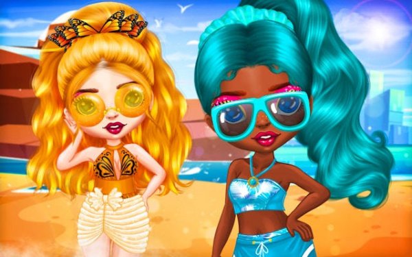 Beach Rainbow Season: Summer Fashion Dress-Up Online Game