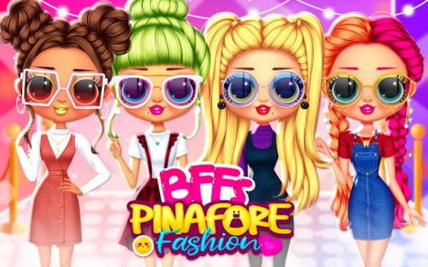 BFFs Pinafore Fashion Dress Up Game - Online Style Creator